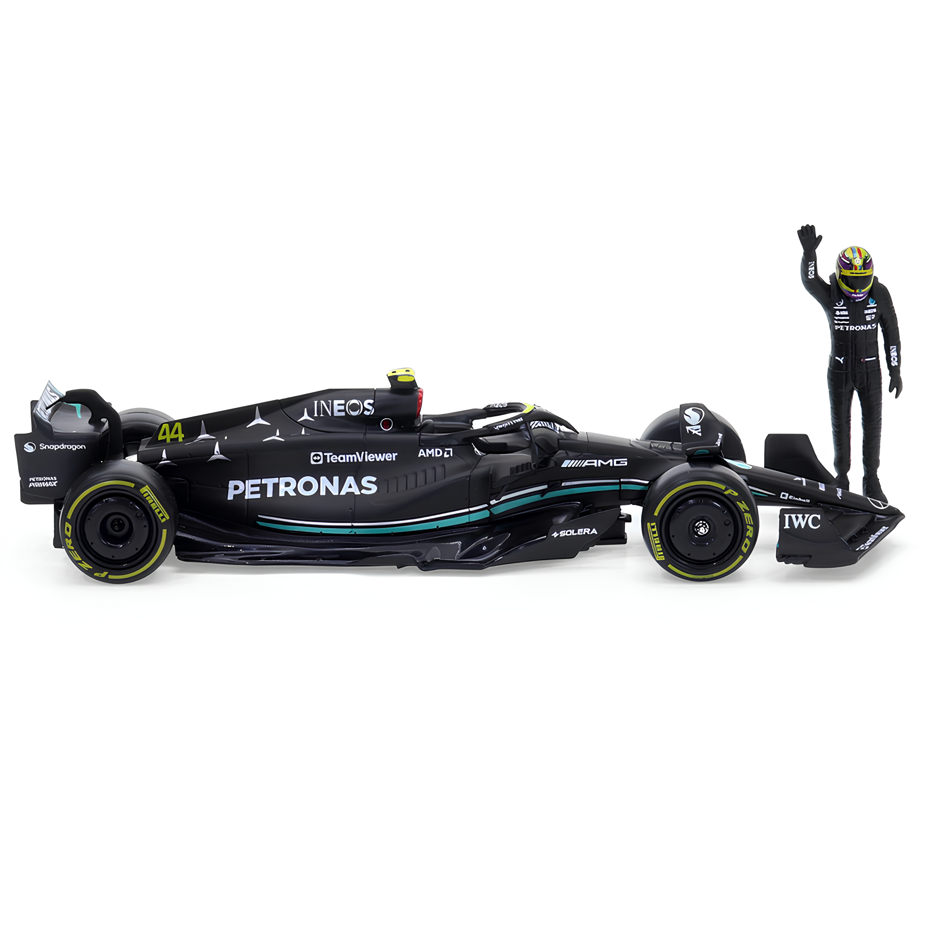 (2023) Die-cast F1 Mercedes-AMG F1 W14 #44 Lewis Hamilton 1:24 + Piloto