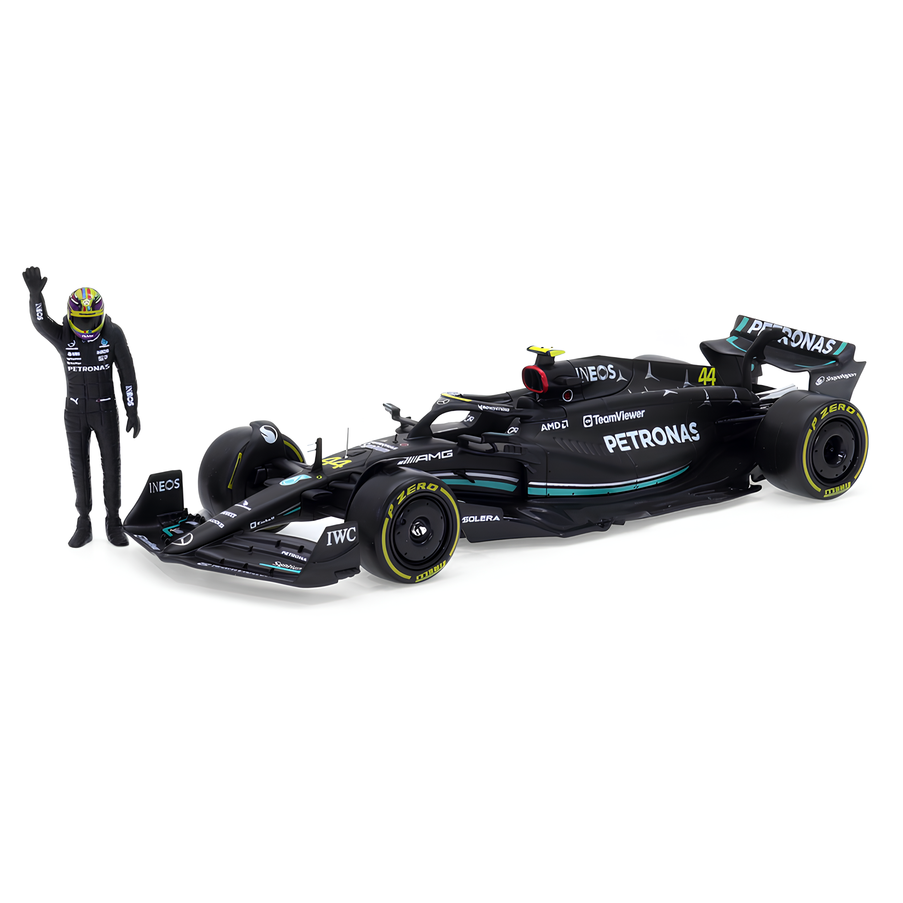 (2023) Die-cast F1 Mercedes-AMG F1 W14 #44 Lewis Hamilton 1:24 + Piloto
