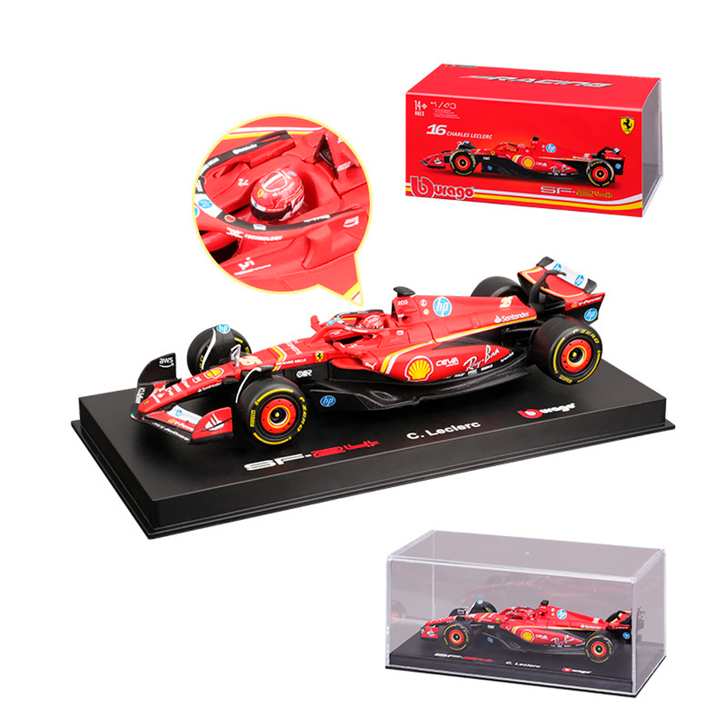 (2024) F1 Die-cast Scuderia Ferrari SF-24 #16 Charles Leclerc 1:43