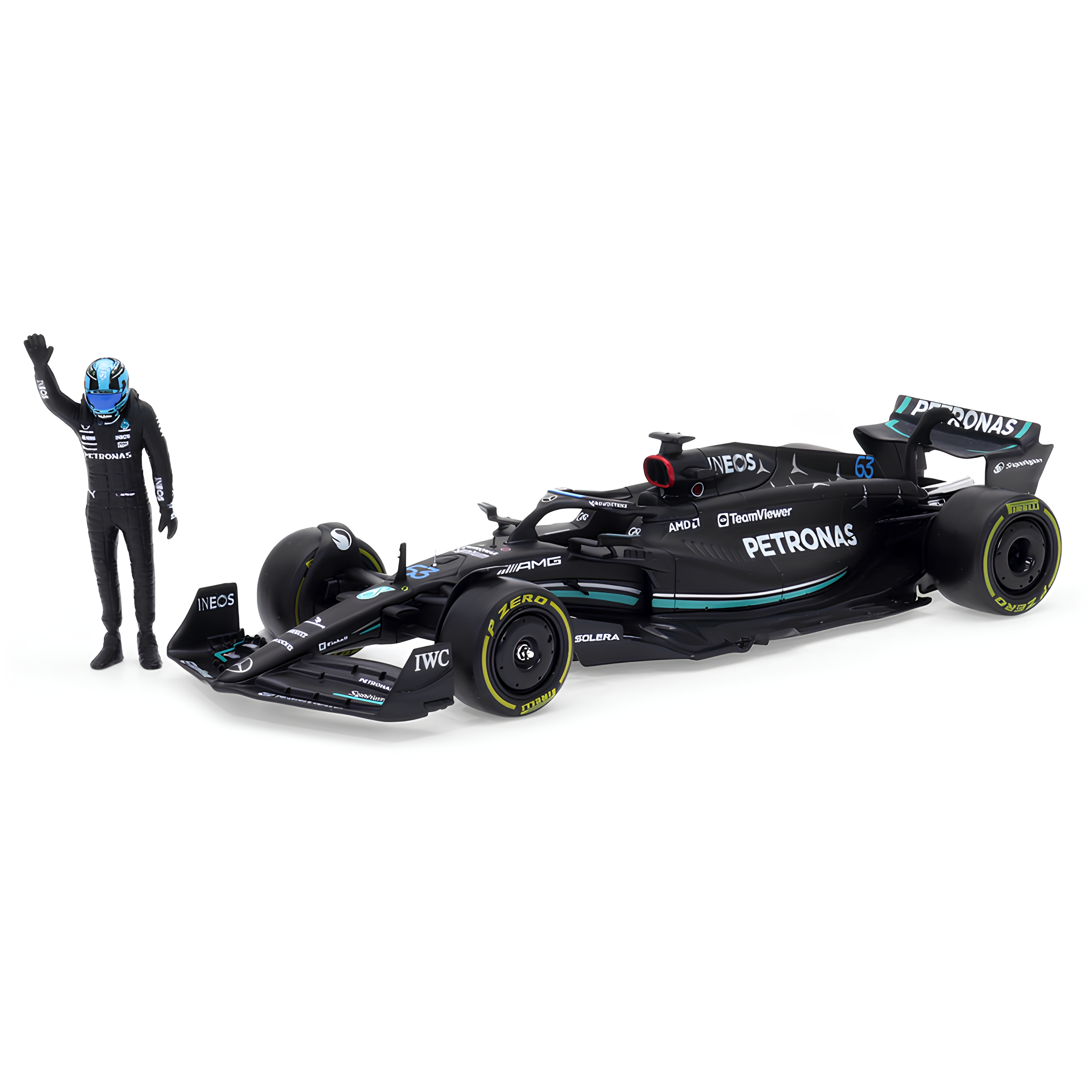 (2023) F1 Die-cast Mercedes-AMG F1 W14 #63 George Russel 1:24 + Piloto