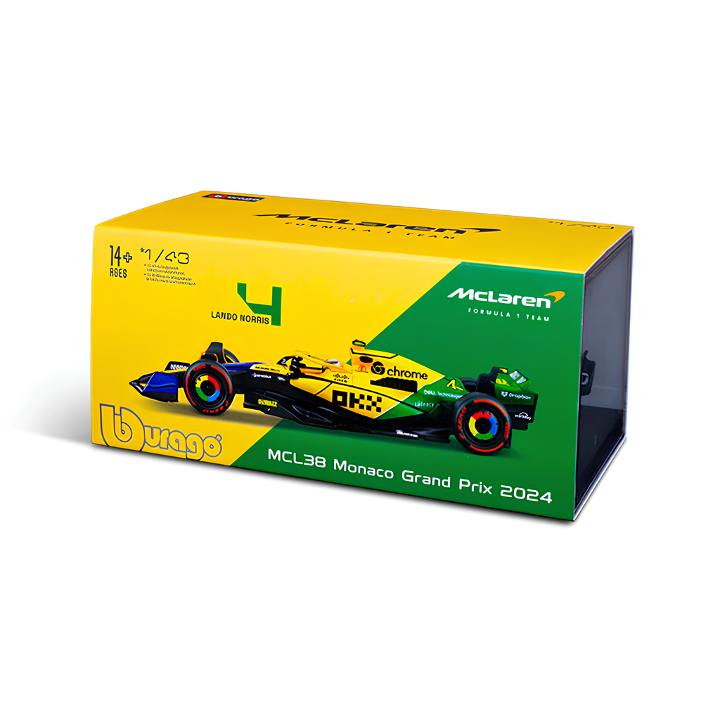 (2024) F1 Die-cast McLaren MCL38 Senna Mônaco #4 Lando Norris 1:43
