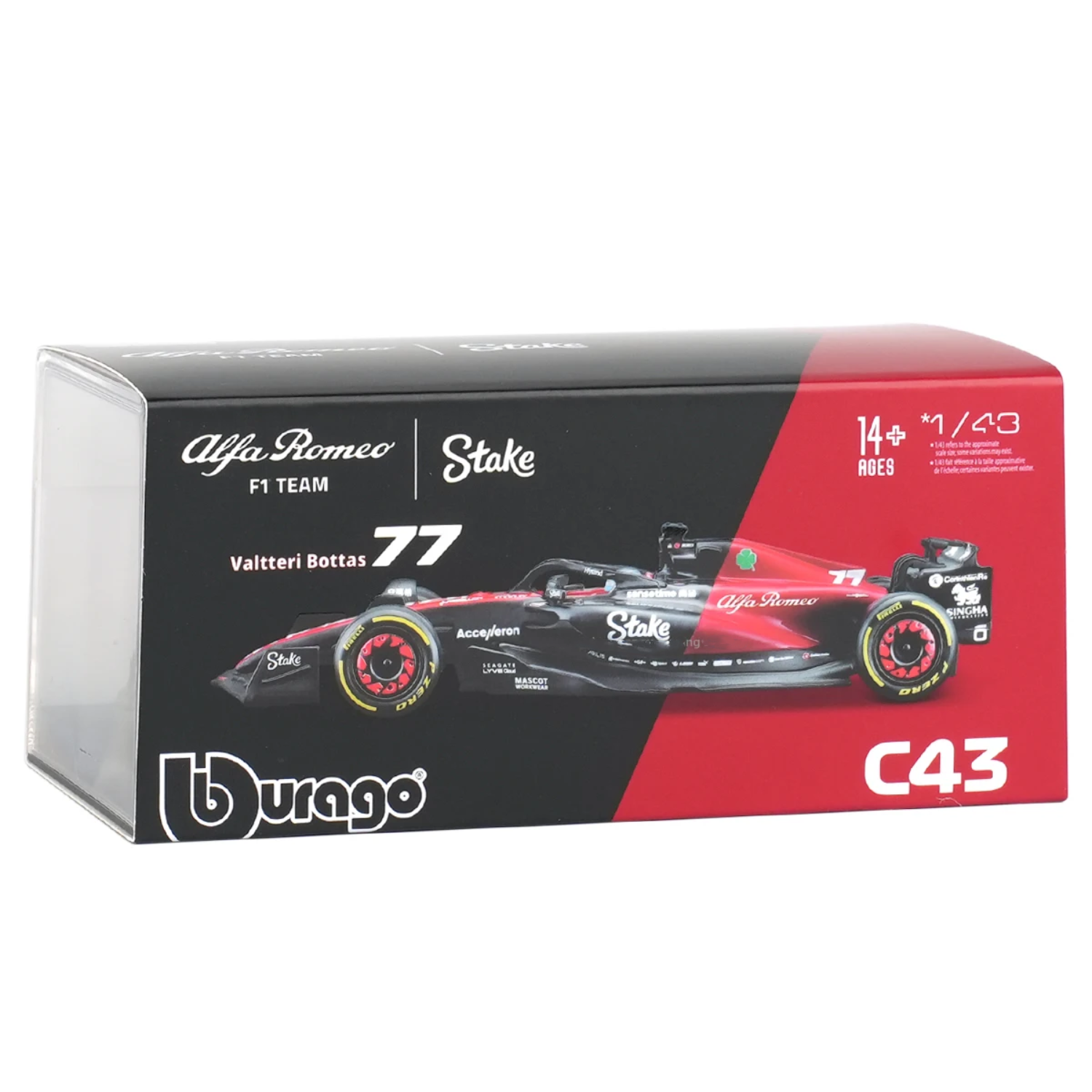 (2023) F1 Die-cast Alfa Romeo C43 #77 Valtteri Bottas 1:43
