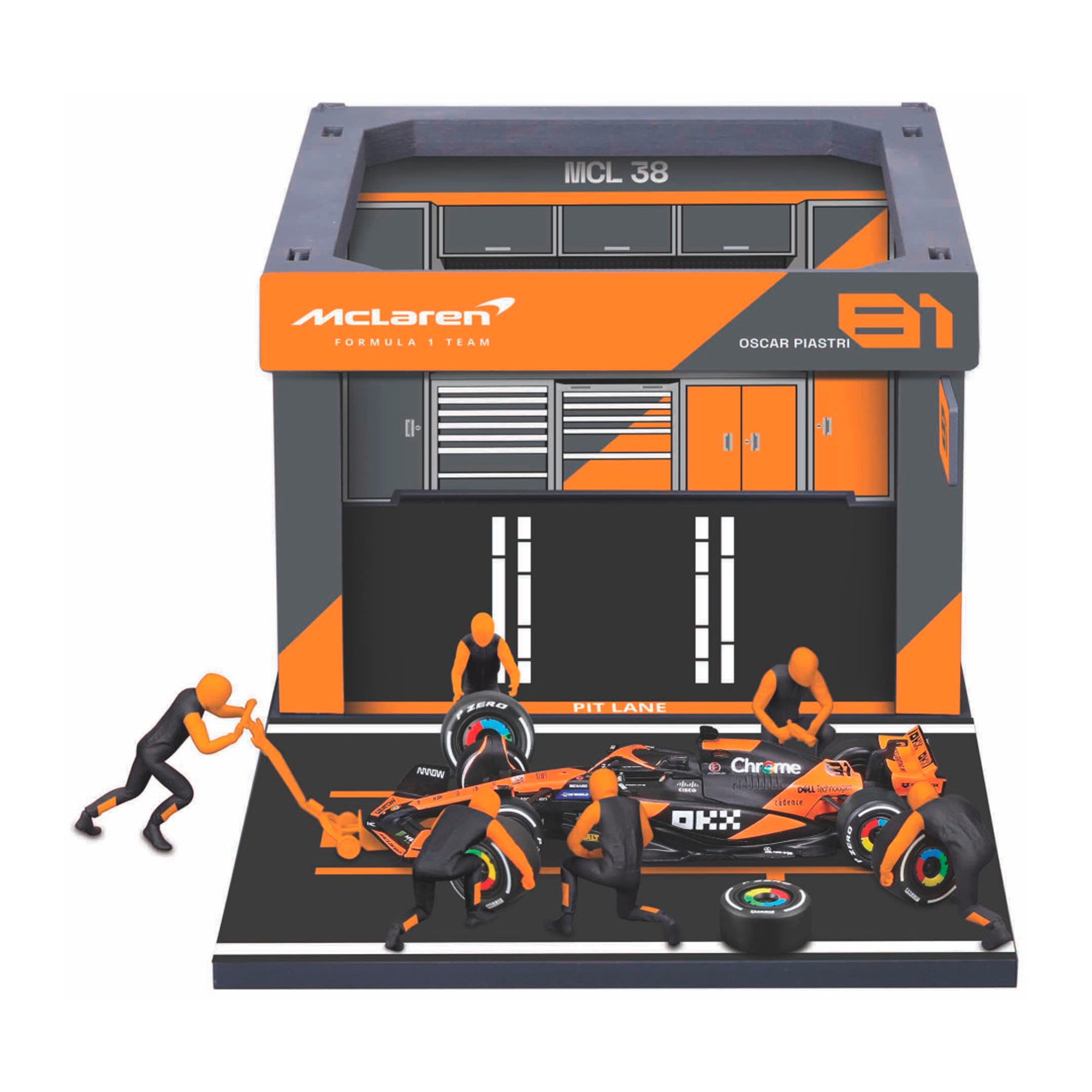 (2024) F1 Die-cast McLaren MCL38 Pit Pass #81 Oscar Piastri 1:43